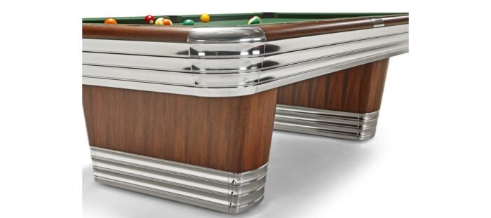 Brunswick Billiards Centennial 9' Slate Pool Table in Rosewood Chrome w/ Pockets - Image 2