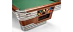 Brunswick Billiards Centennial 9' Slate Pool Table in Rosewood Chrome w/ Gully Return - Image 2