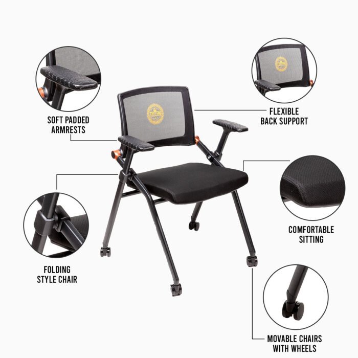 Triton Folding Poker Chairs With Wheels - Image 3
