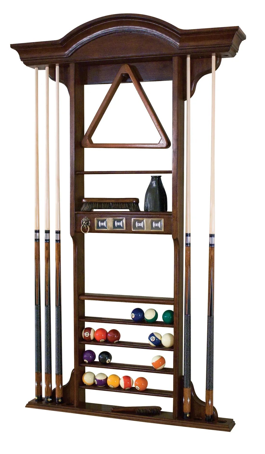 classic_cue_rack_nutmeg Legacy Classic Wall Cue Rack - Image 1