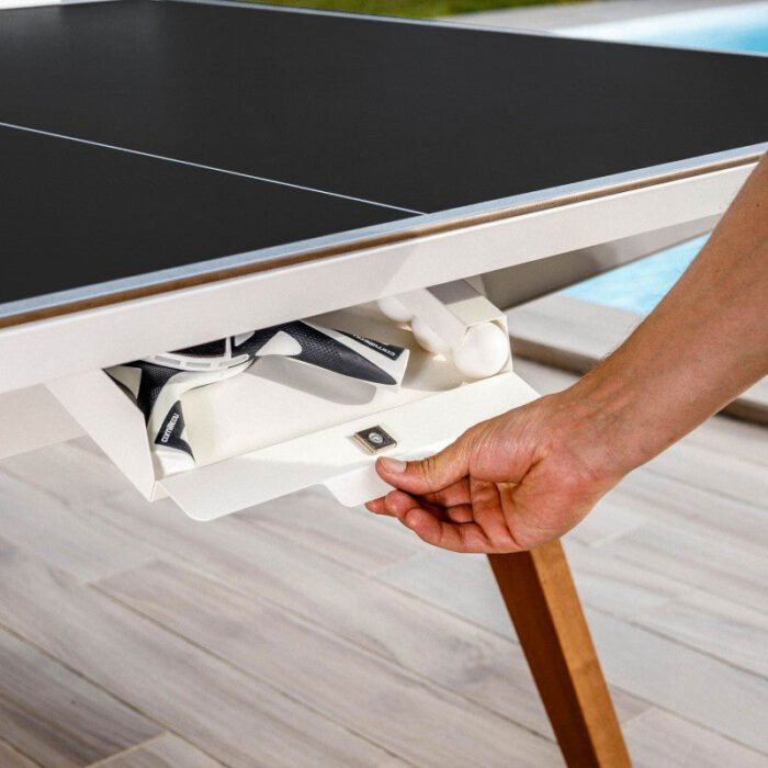 Cornilleau Origin White - Convertible Outdoor Ping Pong Table - 3 Net Options - Image 6