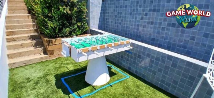 FAS Ciclope White Outdoor Foosball Table Free Entertainment Top - Cover & Balls - Image 15
