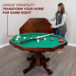 Hathaway Kingston BG2366T 3-in-1 Poker Table in Walnut - Image 2