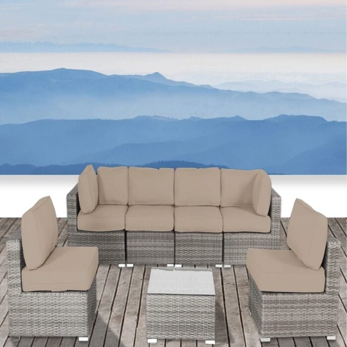 Outdoor Wicker Seating Group With Cushions - Image 20