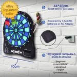 Electronic Dart Board,13 Inch Illuminated Segments Light Based Games Electric Da - Image 7