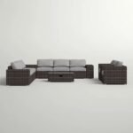 Stylish Rattan Wicker Person Seating Group With Premium Sunbrella Cushions Perfect For Outdoor Entertaining - Image 2