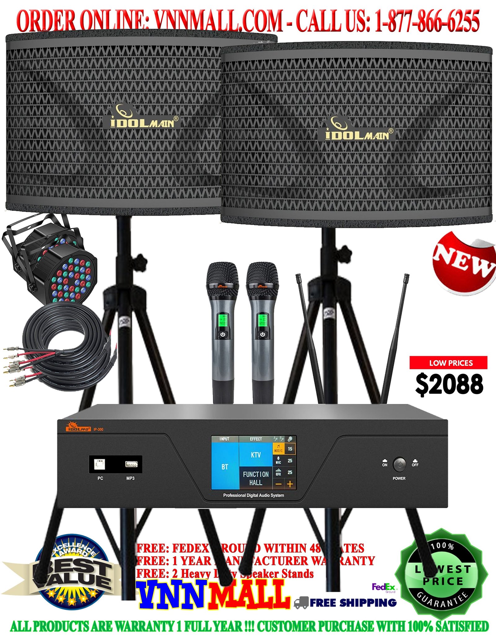 dan37-25_a4c7f019-0696-4521-90a9-208e9ed01940 KARAOKE SYSTEM 37 - IDOLMAIN Professional 4000W Karaoke System Built in Bluetooth, Optical & HDMI-Arc - Model: 2026 - Image 1