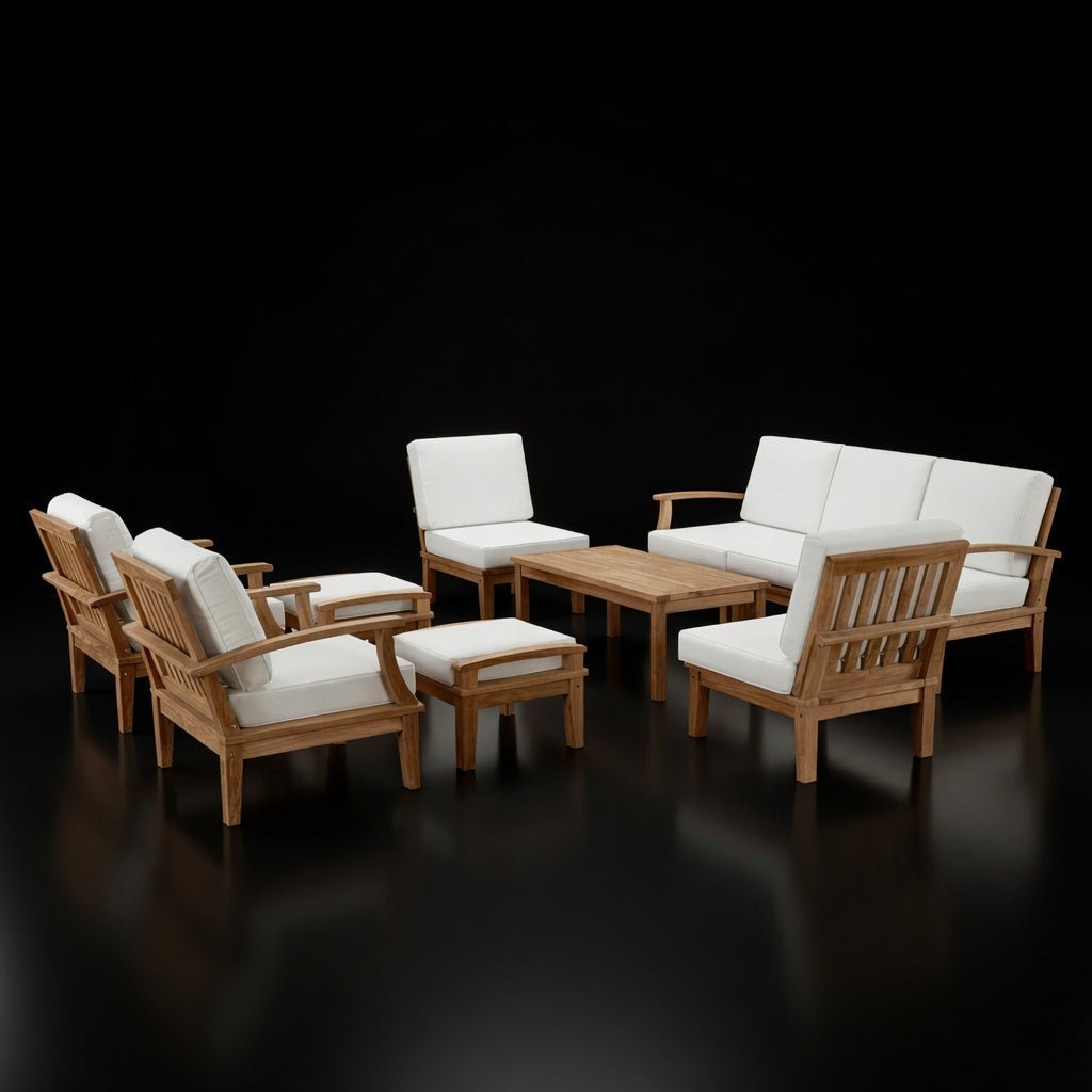 dhSYj Patio Elegance Marina Teak Outdoor Seating Set - 10-Piece Modway Collection - Image 1