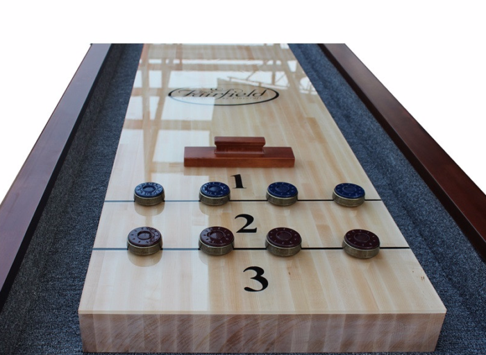 Playcraft Charles River 12'  Pro-Style Shuffleboard Table in Chestnut - Image 5