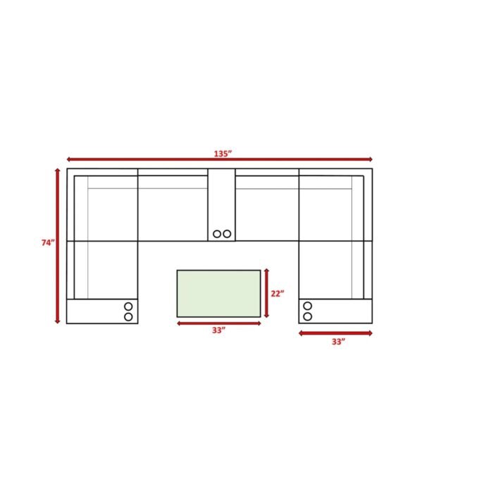 Outdoor Wicker Sectional With Weather Resistant Cushions And Table - Image 33