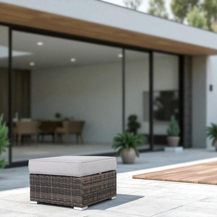 Stylish Outdoor Ottoman With Cushion For Comfort - Image 8