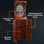 Electronic Dartboard and Cabinet Set with Darts - Image 3