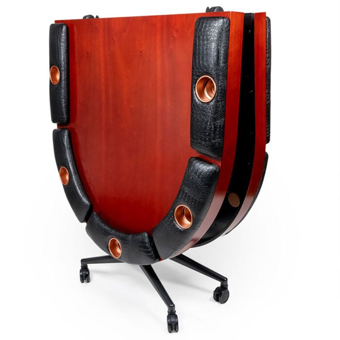 Elite 10 Player Poker Table With Wood Finish - Image 9