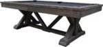 Playcraft Brazos River 8' Slate Pool Table w/ Leather Drop Pockets in Weathered Black