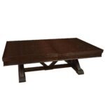 Playcraft Brazos River 8' Slate Pool Table w/ Leather Drop Pockets in Weathered Black - Image 8