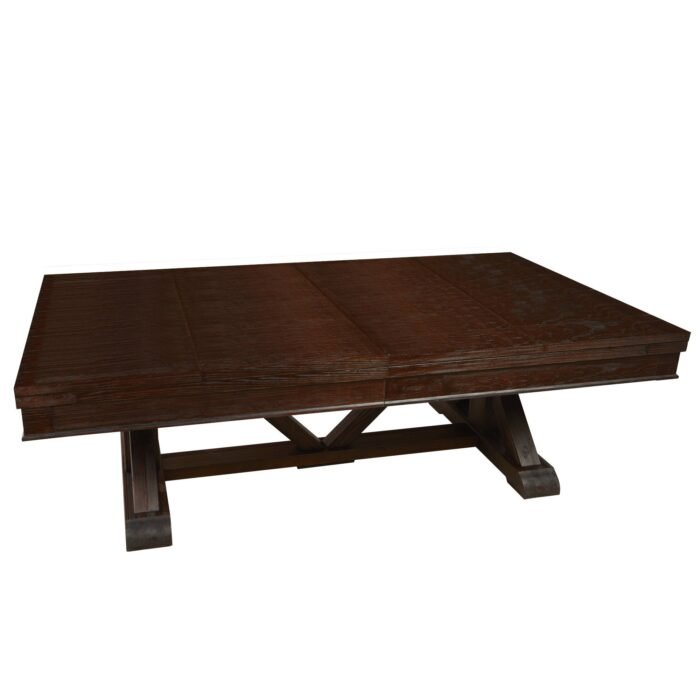 Playcraft Brazos River 8' Slate Pool Table w/ Leather Drop Pockets in Weathered Black - Image 8
