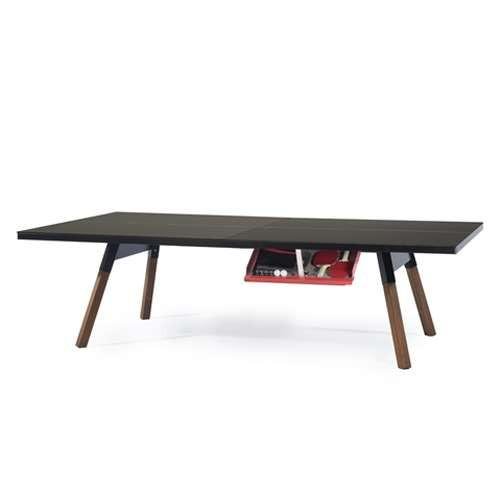 gallery_3 RS Barcelona You and Me Black Standard Outdoor Tennis Table - Image 1
