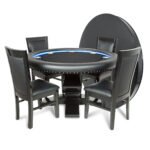 BBO Ginza Round – LED Poker Table for 8 with Dining Option - Image 4