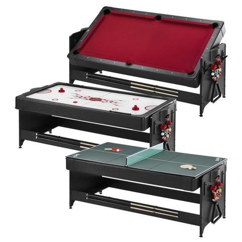 gmdfezkqkjw4sh4ugm6b_large_70fcacdd-0c2c-4a6b-b5c8-9a42fb5cf877 Fat Cat Original 3-in-1 Burgundy 7' Pockey™ Multi-Game Table - Image 1