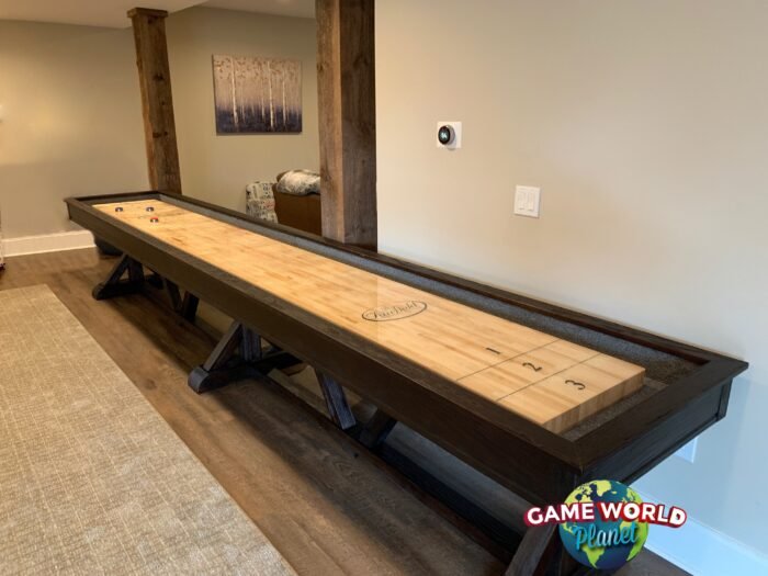 Playcraft Brazos River 14' Pro-Style Shuffleboard Table in Weathered Black - Image 2