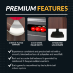 Carmelli Renegade II 54'' Bumper Pool Table - Walnut Finish with Red Felt - Image 5