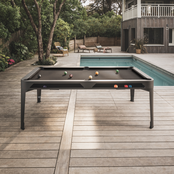 Cornilleau Hyphen Outdoor Pool table Black Frame / Dark Grey Cloth - Image 3