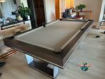 Playcraft Barcelona 8' Slate Pool Table in Walnut Gray on Silver - Image 2