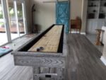 Playcraft 12' Montauk Shuffleboard Table in Weathered Whitewash - Image 4
