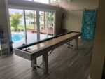 Playcraft 12' Montauk Shuffleboard Table in Weathered Whitewash - Image 3