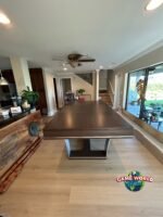 Playcraft Barcelona 8' Slate Pool Table in Walnut Gray on Silver - Image 3