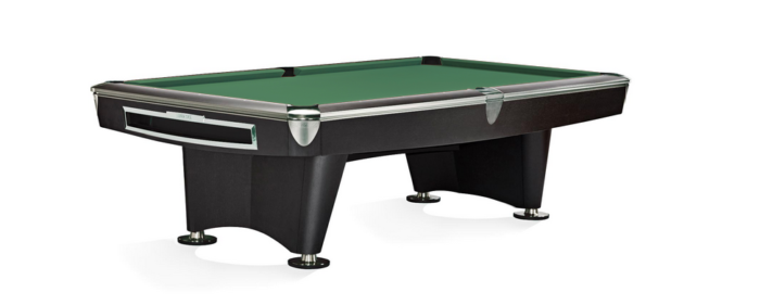 Brunswick Billiards Gold Crown VI 9' Slate Pool Table in Matte Black w/ Pockets - Image 3