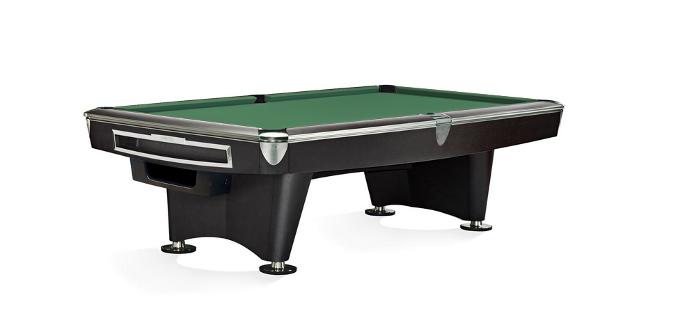 image_2023_10_16T11_29_48_082Z Brunswick Billiards Gold Crown VI 9' Slate Pool Table in Matte Black w/ Gully Return - Image 1