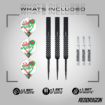 Red Dragon Bullhitters Steel Tip Darts - Image 2