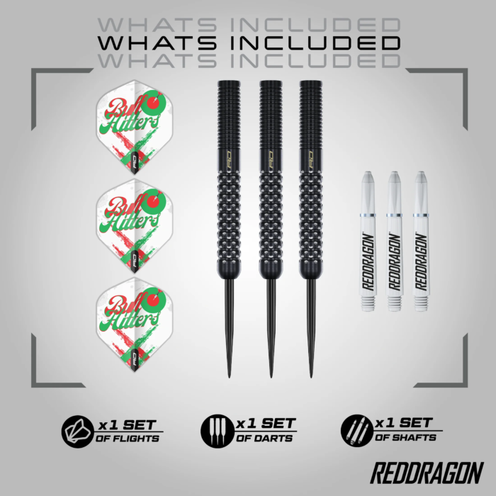 Red Dragon Bullhitters Steel Tip Darts - Image 2