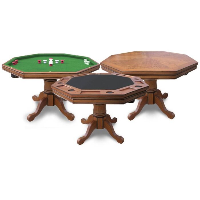 Hathaway Kingston 3-in-1 Poker Table in Oak - Image 2