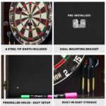 Viper Vault Deluxe Dartboard Cabinet with Shot King Sisal Dartboard & Illumiscore Scoreboard - Image 7