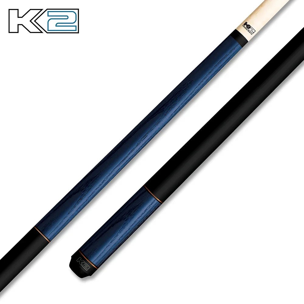 k2-kl117-k2-pool-cue-main K2 Matte Color, Dual Copper Rings, Black Wrapless Cue Stick - Image 1