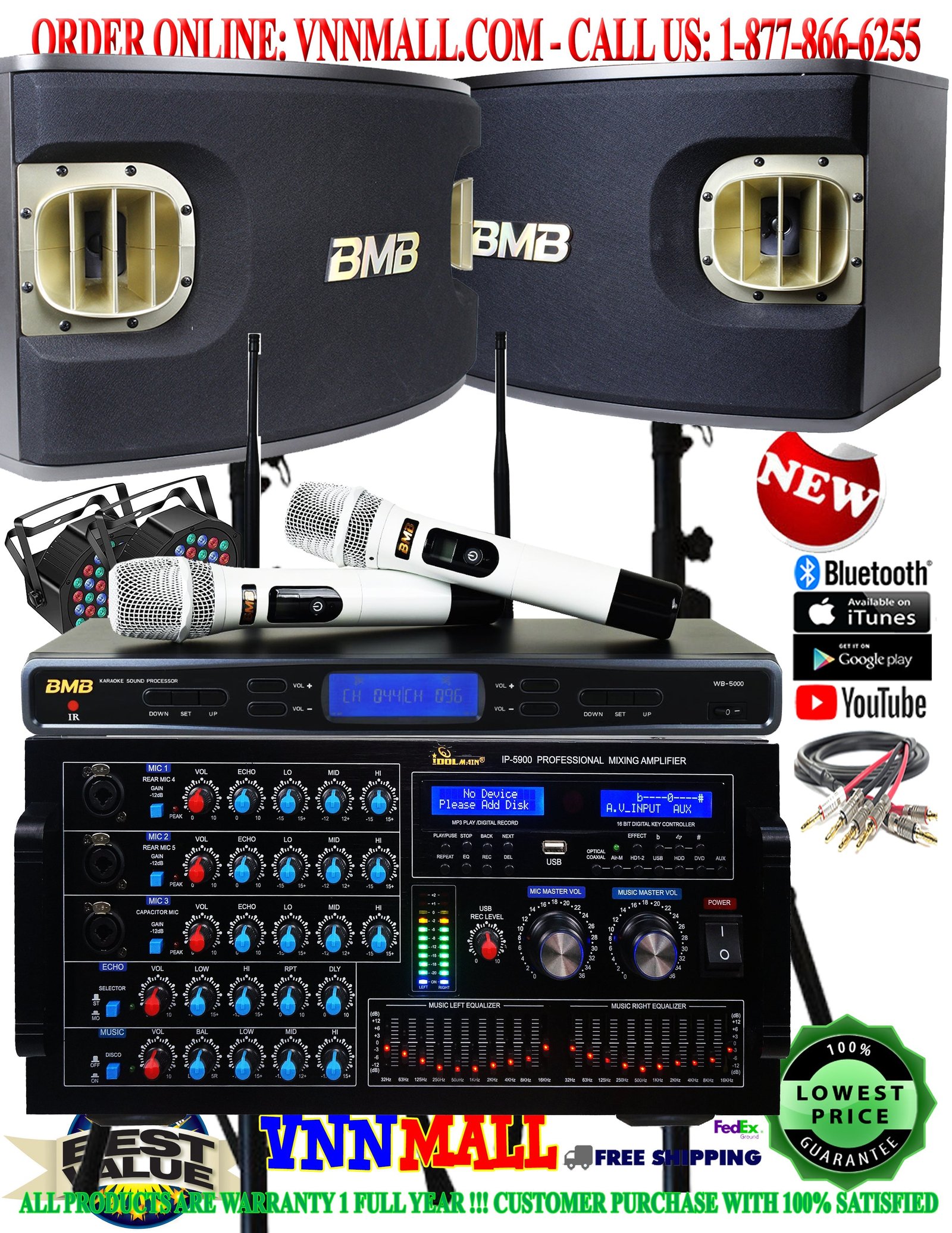 karaoke34 KARAOKE SYSTEM 34 - 2400W YouTube Karaoke System, BMB Japan 3-Way Karaoke Speakers - ( MODEL 2026 ) - Image 1