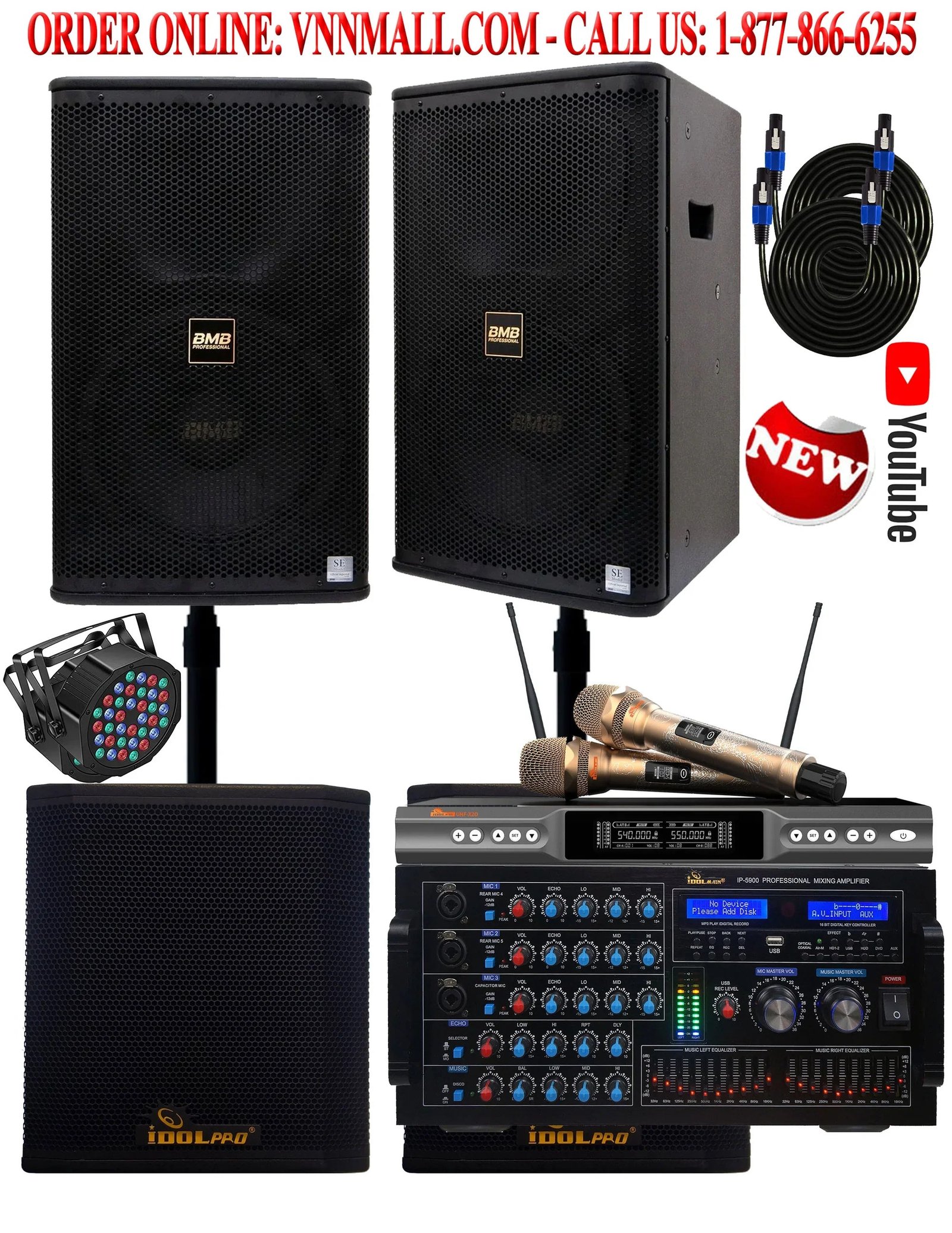 karaoke9 KARAOKE SYSTEM 9 - 4000W BMB JAPAN Karaoke System Speakers with 2 Subwoofers - MODEL 2026 - Image 1