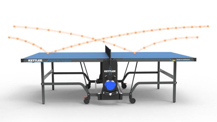 Kettler Berlin Pro Outdoor Table Tennis Table with 4-Player Bundle - Image 6