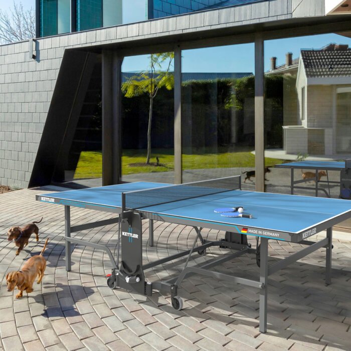 Kettler Berlin Pro Outdoor Table Tennis Table with 4-Player Bundle - Image 3
