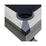 Large 84-Inch Rustic Gray Pool Table With Cues, Balls And X-Legs (SAK54361) - Image 10