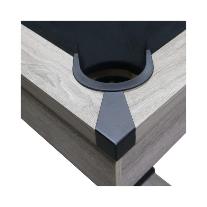 Large 84-Inch Rustic Gray Pool Table With Cues, Balls And X-Legs (SAK54361) - Image 10
