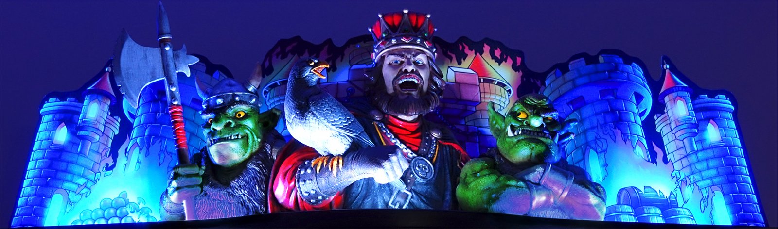 Medieval Madness King of Payne topper blue lighting