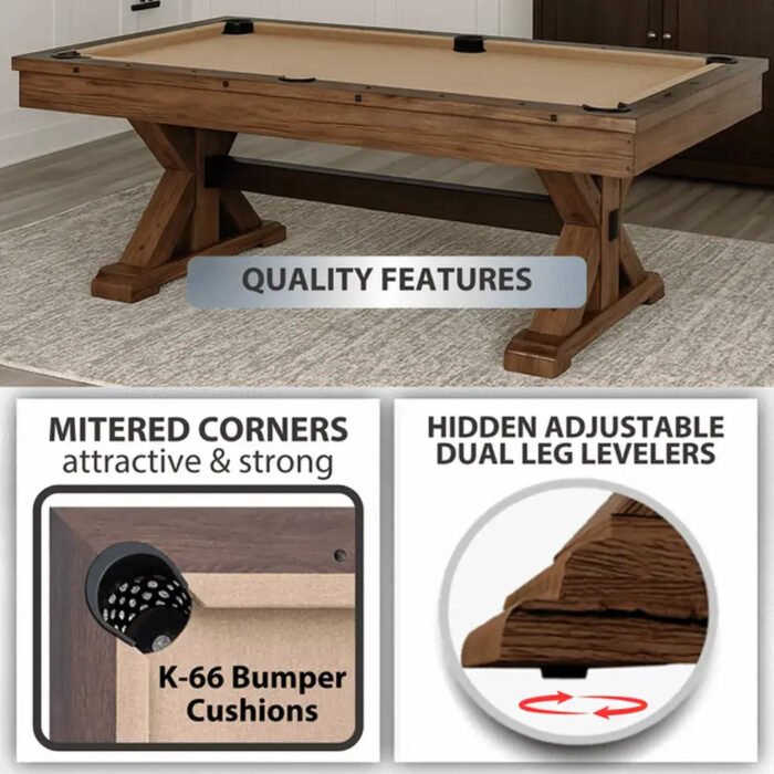Freetime Fun Rockford 7' Espresso Multi-Game Table - Image 10