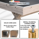 Freetime Fun The Rockford 7' Multi-Game Table in Rustic Oak with Blue felt - Image 5