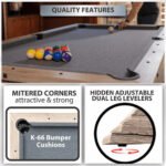 Freetime Fun Rockford 7' Rustic Oak Multi-Game Table - Image 7