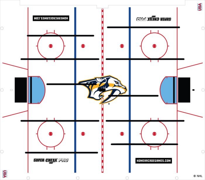 Nashville Predators NHL Super Chexx Pro Bubble Hockey - Image 3