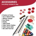 Fat Cat Original 3-in-1 Burgundy 7' Pockey™ Multi-Game Table - Image 2