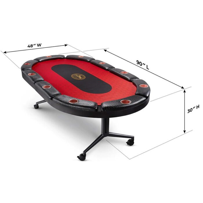 Triton 90" Premium 10 Player Folding Poker Table - Image 4